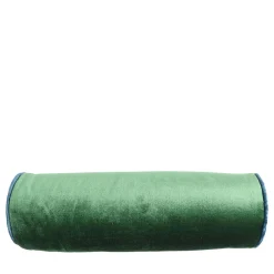Cuscino Emerald Roll Rullo in velluto di seta