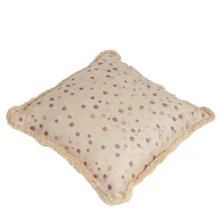 Cuscino grande con frange lilla e viola