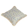 Cuscino grande con frange celesti e blu