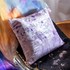 Cuscino imbottito in velluto di seta Dream Amethyst