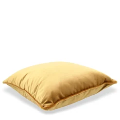 Cuscino in velluto di seta giallo oro Carrè