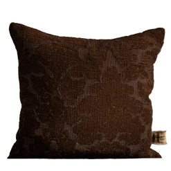 Cuscino Irremeabile Quadrato Floreale Marrone
