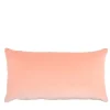 Cuscino Longue in Velluto di Cotone Peach