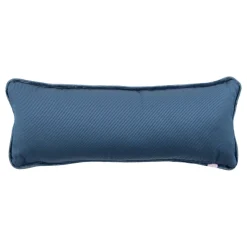 Cuscino Longue Rectangluar bianco in tessuto jacquard falso unitario