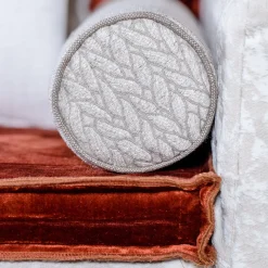Cuscino Natural Roll Rullo in tessuto jacquard