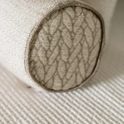 Cuscino Natural Roll Rullo in tessuto jacquard