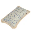 Cuscino piccolo Celeste e frange blu