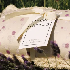 Cuscino piccolo con frange lilla e viola