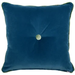 Cuscino Quadrato Carrè in Filigrana Comete Jacquard Blu
