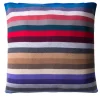 Cuscino quadrato grande a righe multicolore #2