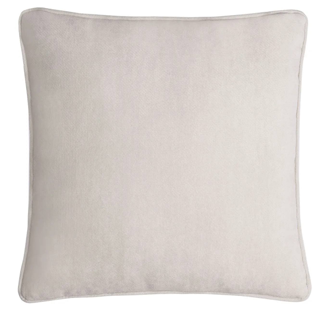 Cuscino quadrato Happy Frame in velluto bianco