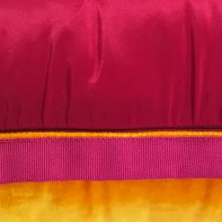 Cuscino Quadrato In Velluto Rosa Con Cerchi