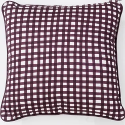 Cuscino Quadretti Maroon
