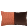 Cuscino recatngular in tessuto jacquard Bis e velluto di cotone