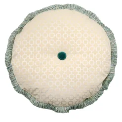 Cuscino Rotondo Bianco in Edizione Limitata POPHUG di Pistacchio&Caffé