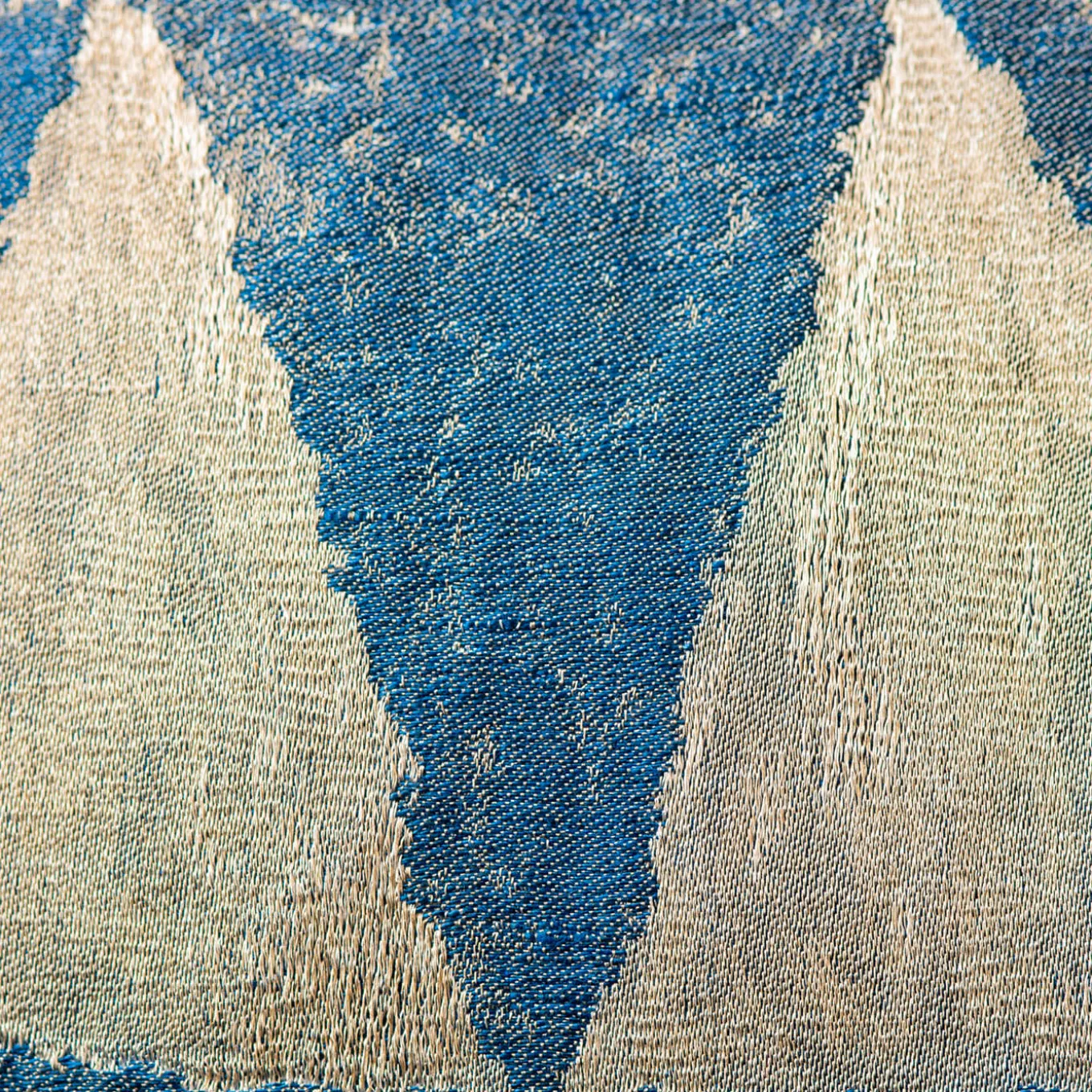 Cuscino Viburno rettangolare a motivi blu e beige
