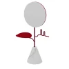 Custode Rosso rubino/Carrara Portagioie con specchio