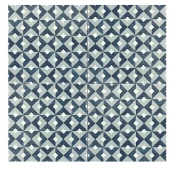 Daamè Set di 25 piastrelle quadrate azzurre #1