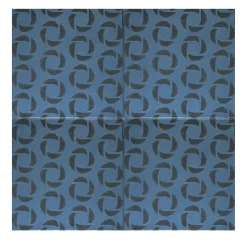 Daamè Set di 25 piastrelle quadrate blu #3