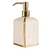 DISPENSER DI SAPONE IN BAMBÙ - ORO E BIANCO