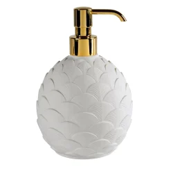 DISPENSER DI SAPONE ROTONDO A FORMA DI PAVONE - BIANCO #2