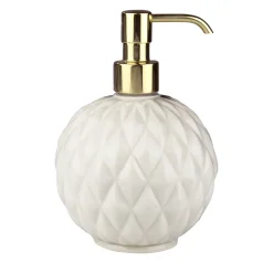 DISPENSER DI SAPONE ROTONDO BLACK TIE - BIANCO