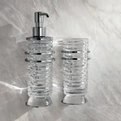 Dispenser per sapone con motivo a onda