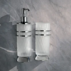 Dispenser per sapone con motivo esagonale