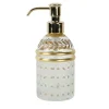 Dispenser per sapone in vetro decorato in oro
