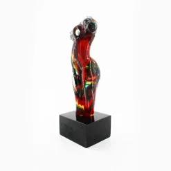 Donna multicolore Scultura in vetro di Murano