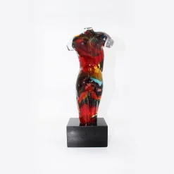 Donna multicolore Scultura in vetro di Murano