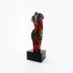 Donna multicolore Scultura in vetro di Murano