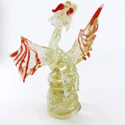 Drago d'oro Scultura in vetro di Murano