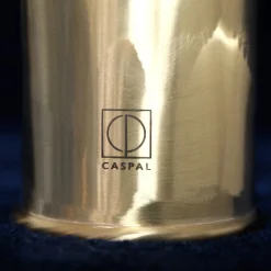 Elegante Portacandele Alto in Ottone Spazzolato