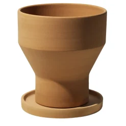 Erba Set di vasi e sottovasi per piante in terracotta