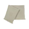 Farnese Salvia chiara 100% Cashmere Singolo Plaid con frange corte