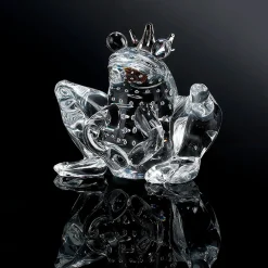 Figurina in vetro trasparente del Principe Ranocchio