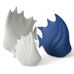 Figurina Pesce Tropicale in Ceramica Blu