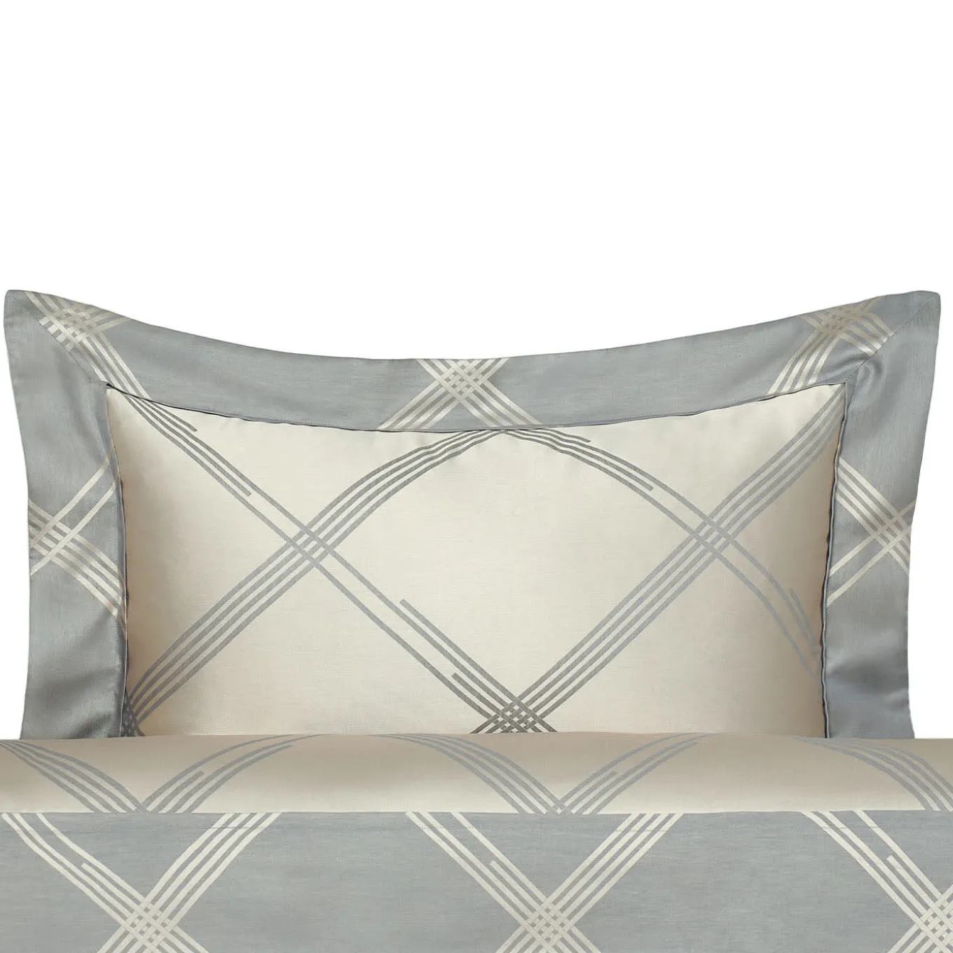 Four Generations Jacquard grigio US Standard Sham