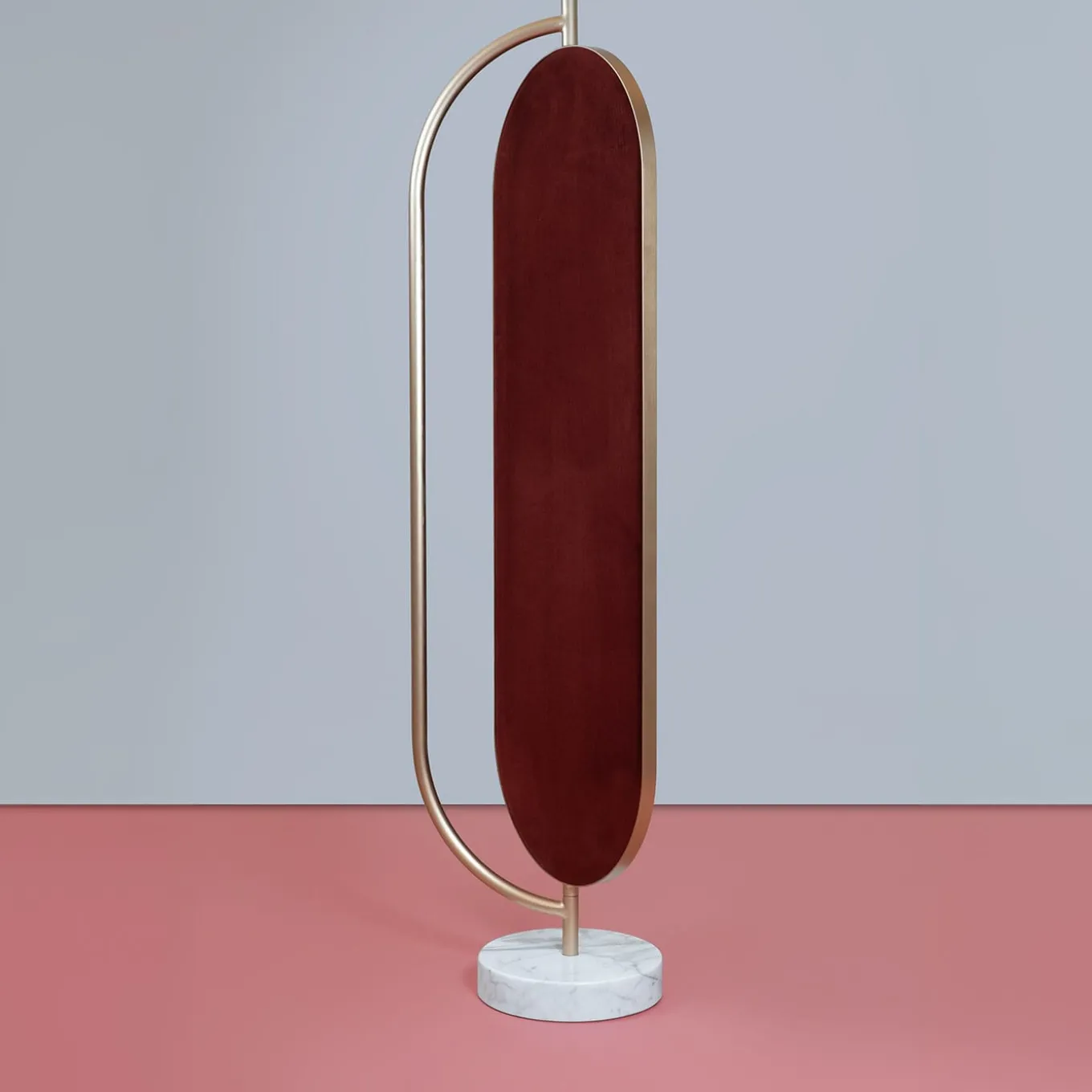 Giove calacatta marble and satin brass metal mirror