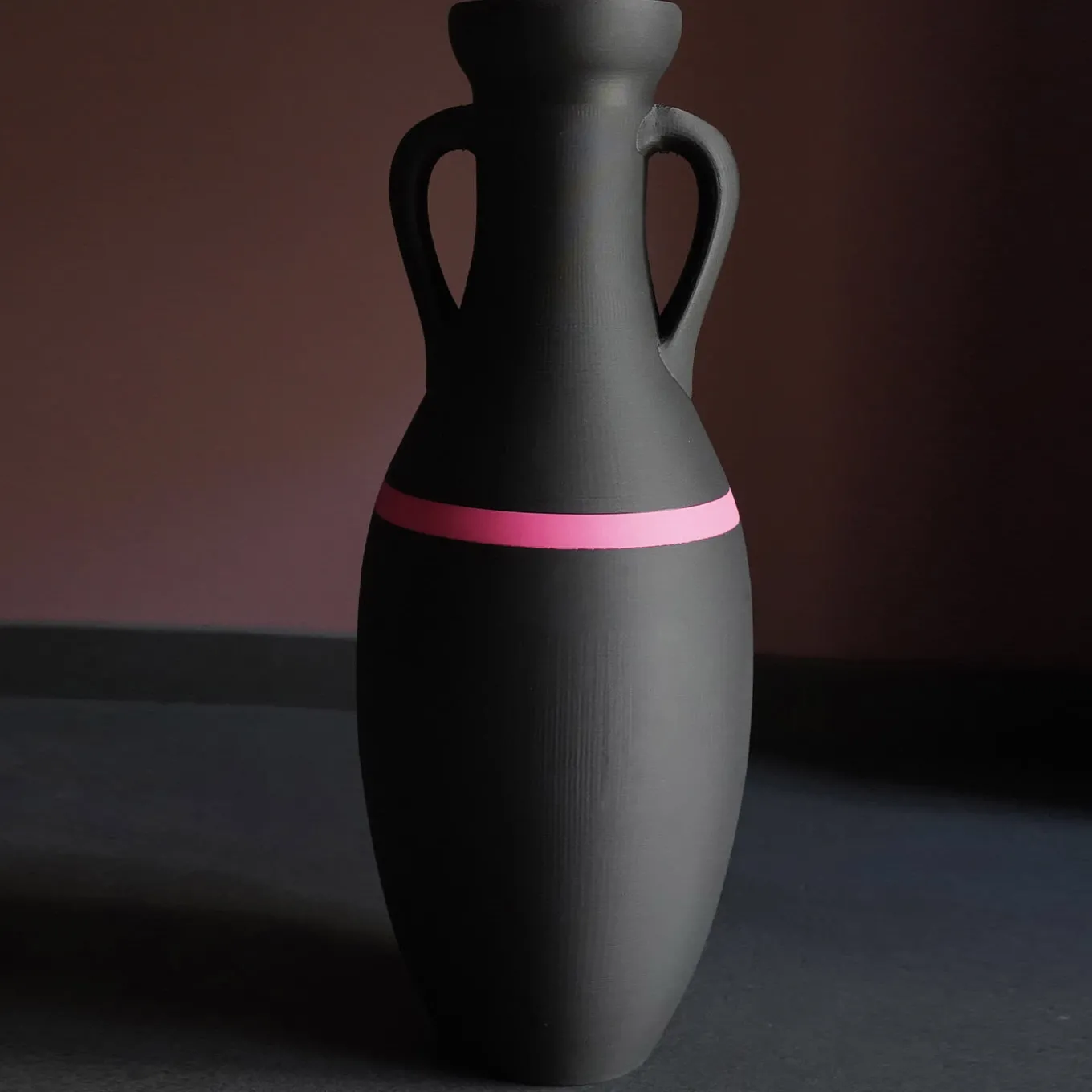Giulio Cesare Anfora XL nera e fucsia