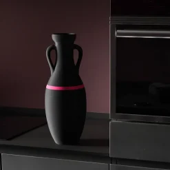 Giulio Cesare Anfora XL nera e fucsia