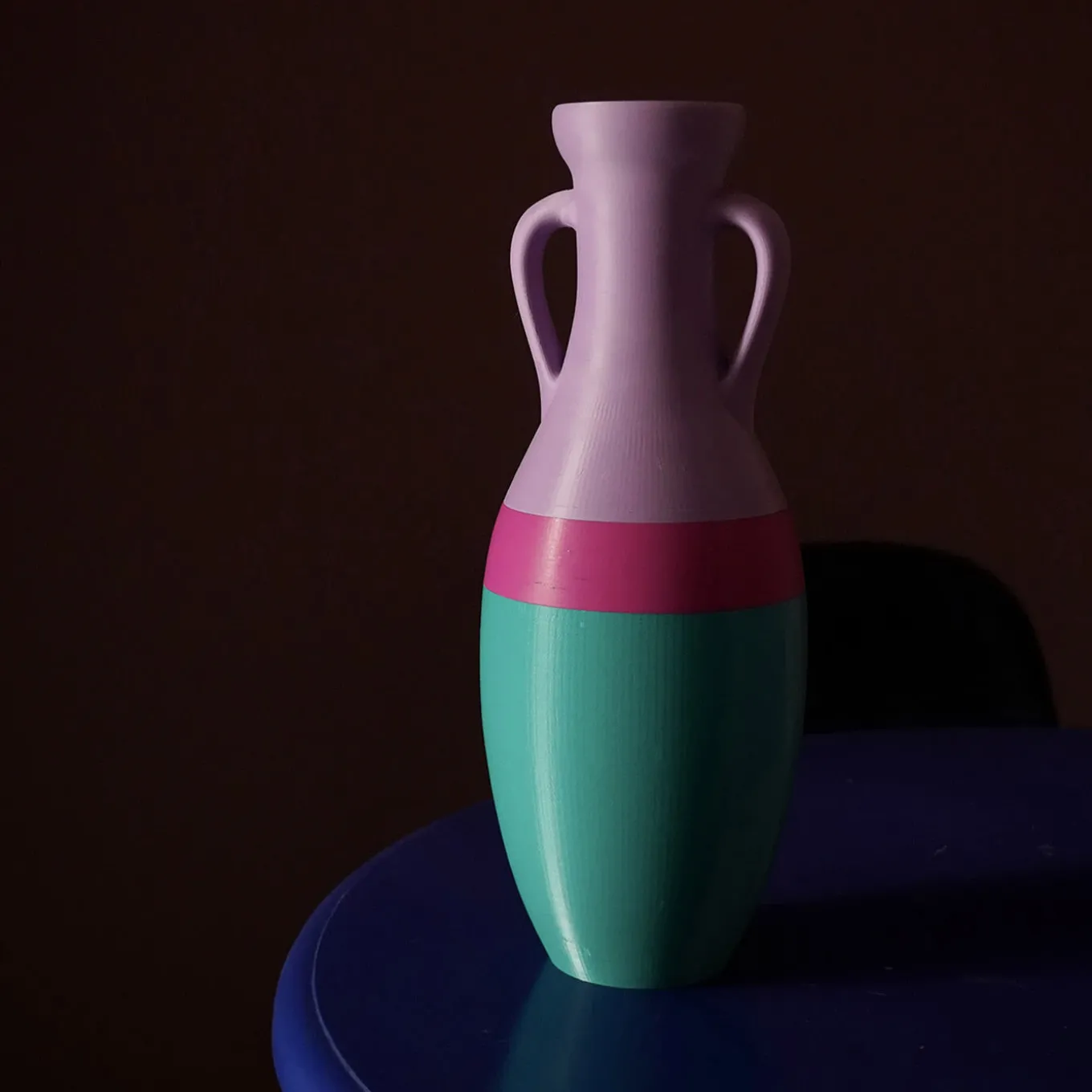 Giulio Cesare Anfora XL verde fucsia e viola