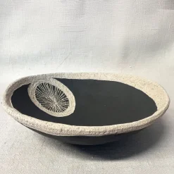 Gob 3 Ciotola in Ceramica Bianco e Nero