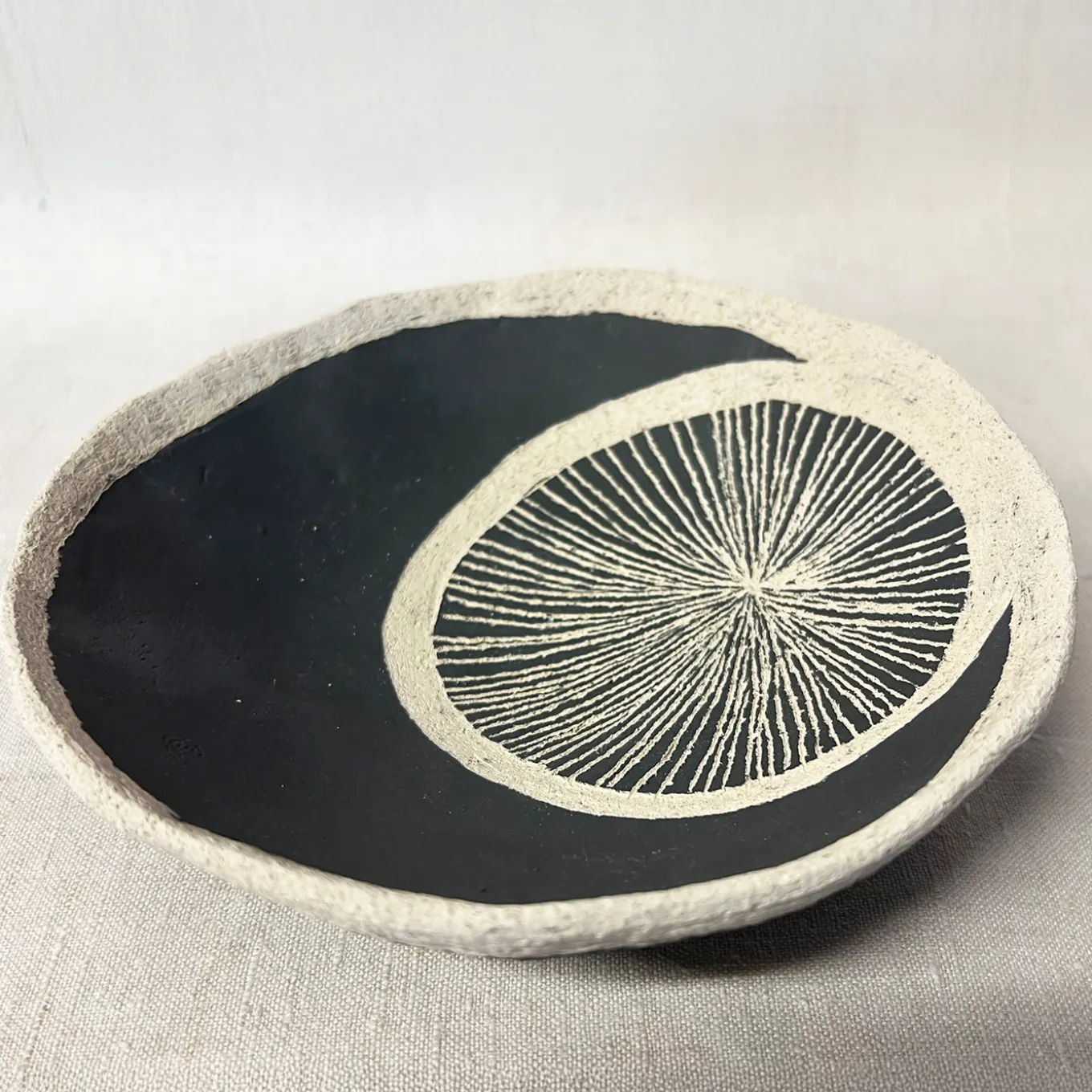 Gob 4 Ciotola in Ceramica Bianco e Nero
