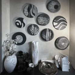 Gob 5 Piatto in Ceramica Bianco e Nero