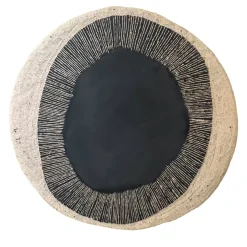 Gob 14 Piatto in Ceramica Bianco e Nero