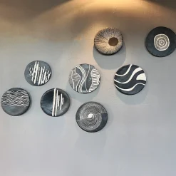 Gob 11 Piatto in Ceramica Bianco e Nero