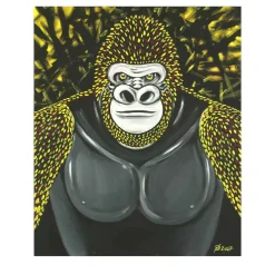 Gorilla spaziale gigante Pittura acrilica su tela