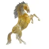 Grande cavallo da riproduzione in vetro dorato